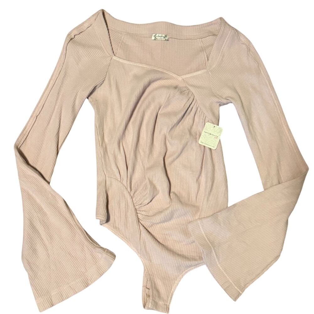 Free People | On A Cloud Bodysuit NWT Medium Blush Pink
